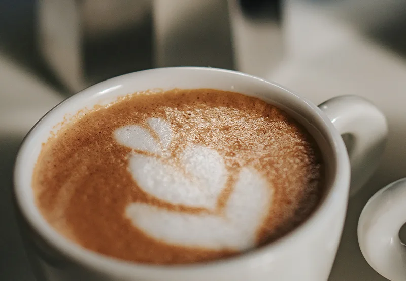 Cappuccino feito com café blend