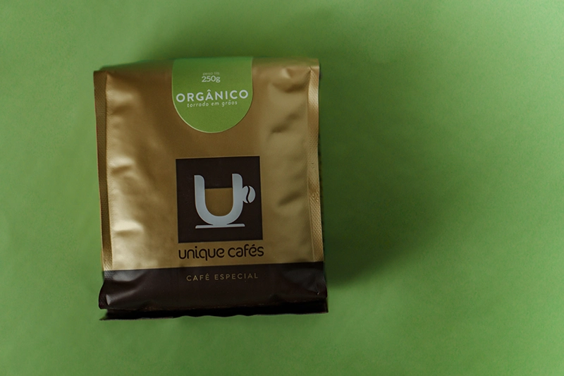 Pacote de café especial orgânico
