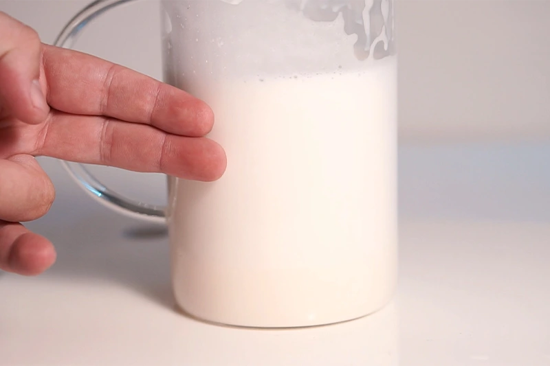 Volume do leite quando está cremoso