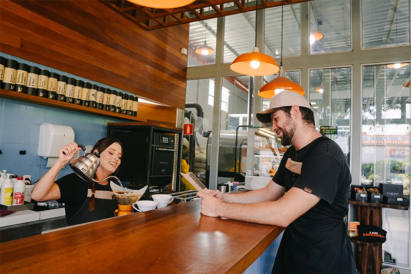 Barista no Atendimento de Uma Cafeteria