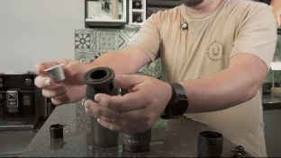 Encaixe certo da máquina de espresso portátil