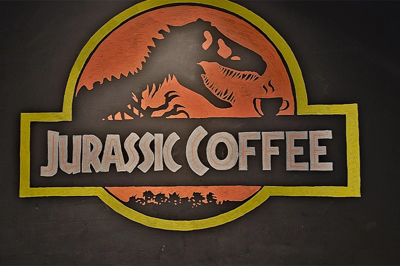 Experiência do Jurassic Coffee da Cafeteria Latte'liê