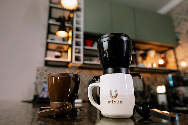 Método de preparo de café coado Mono da Omot