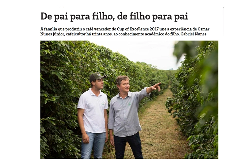 Família que produziu café vencedor da Cup of Excellence