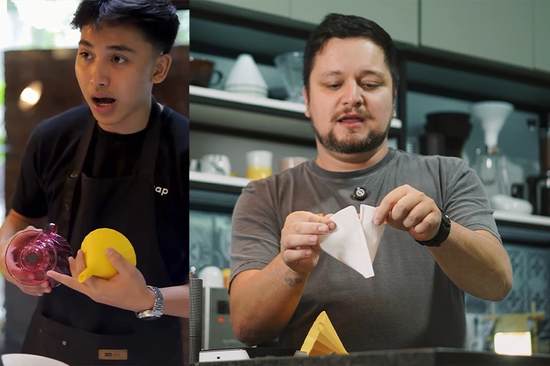 Preparação utlizando funil