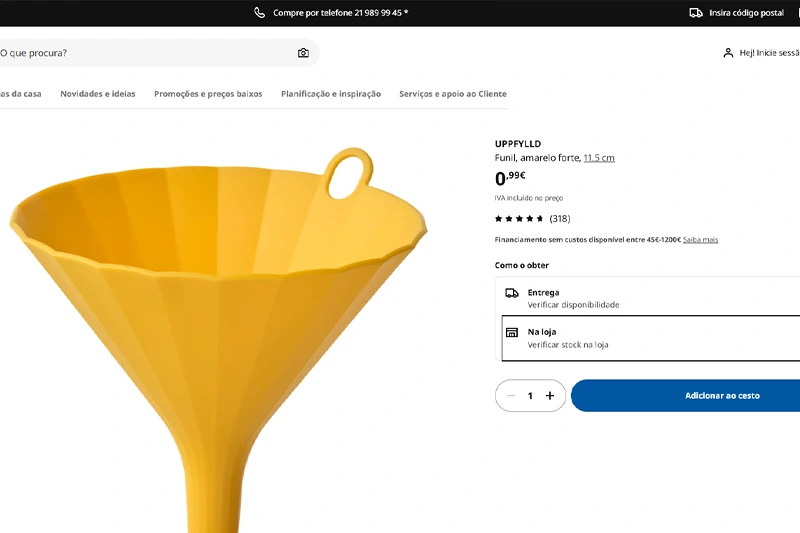 funil doméstico da IKEA