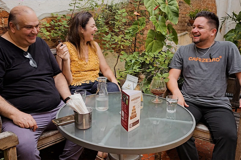 Embalagem para café especial sendo vendido